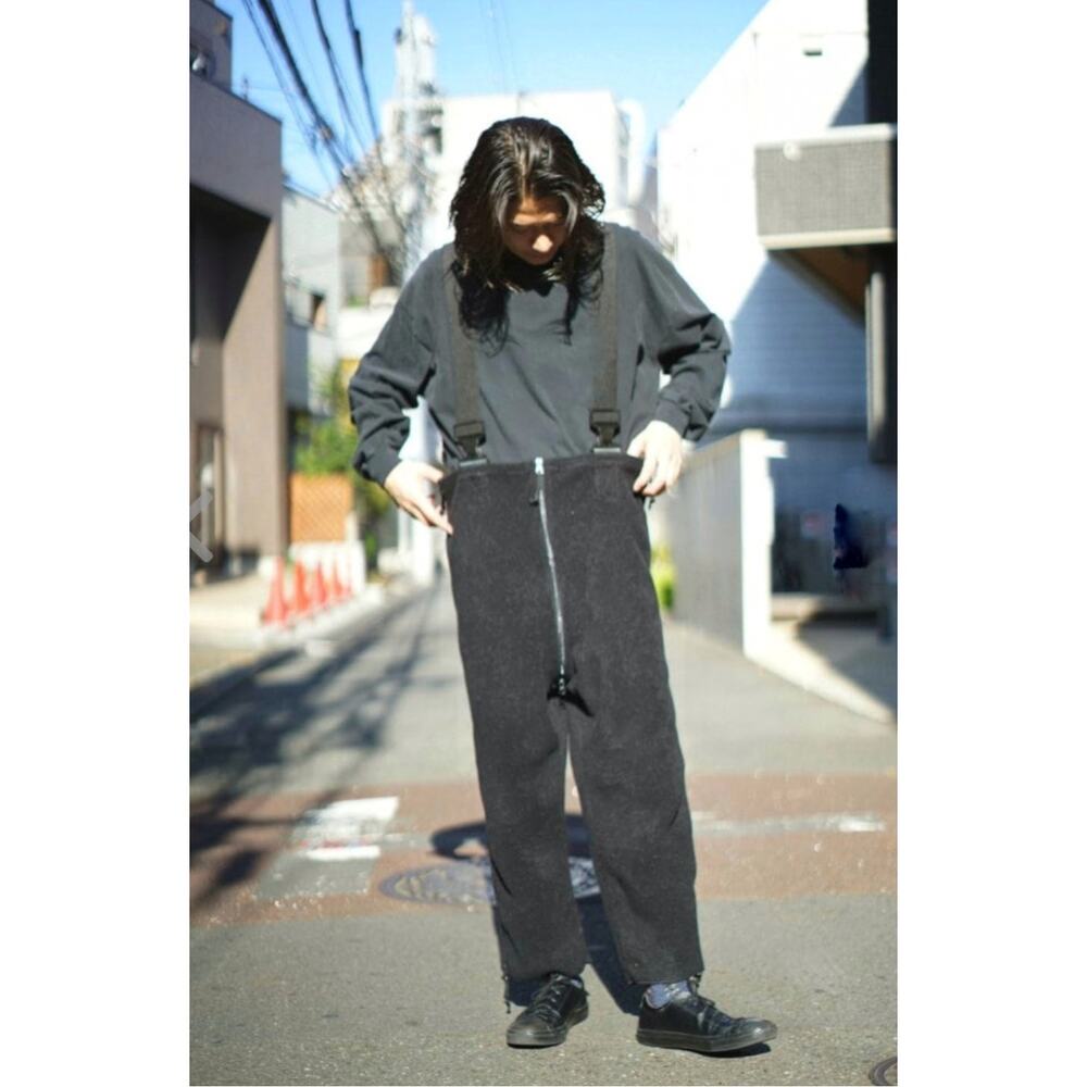 Polartec Fleece Bib Overalls Cold Weather Unisex Size Large Black Snow Gear Ski